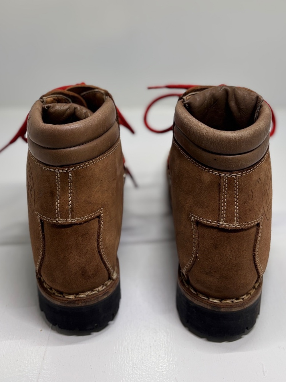 Stellina Made in Italy Hiking Boots Vibram Sole Brown Leather Alpine Mens US 8 - Picture 7 of 15